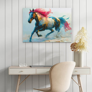 Pink Haired Stallion - Luxury Wall Art