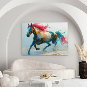 Pink Haired Stallion - Luxury Wall Art