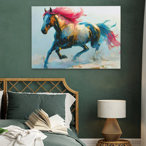 Pink Haired Stallion - Luxury Wall Art