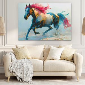 Pink Haired Stallion - Luxury Wall Art