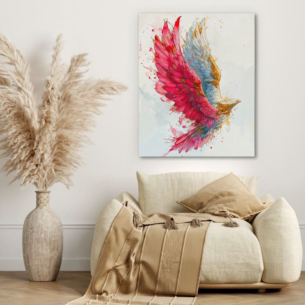Pink Hawk - Luxury Wall Art