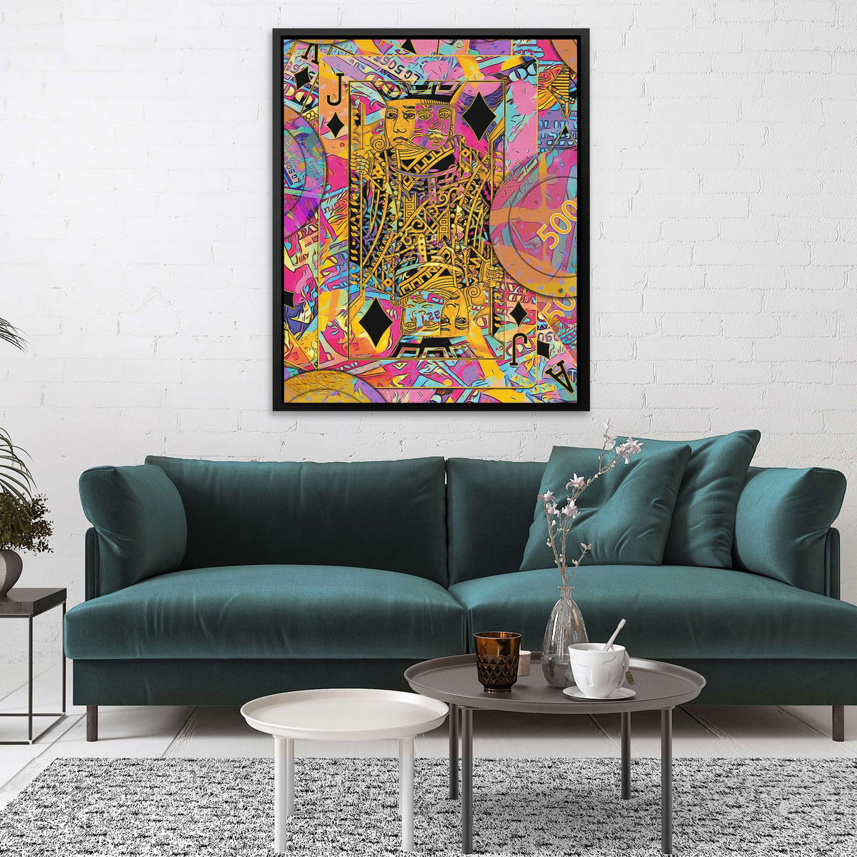 Pink Jack of Diamonds - Luxury Wall Art