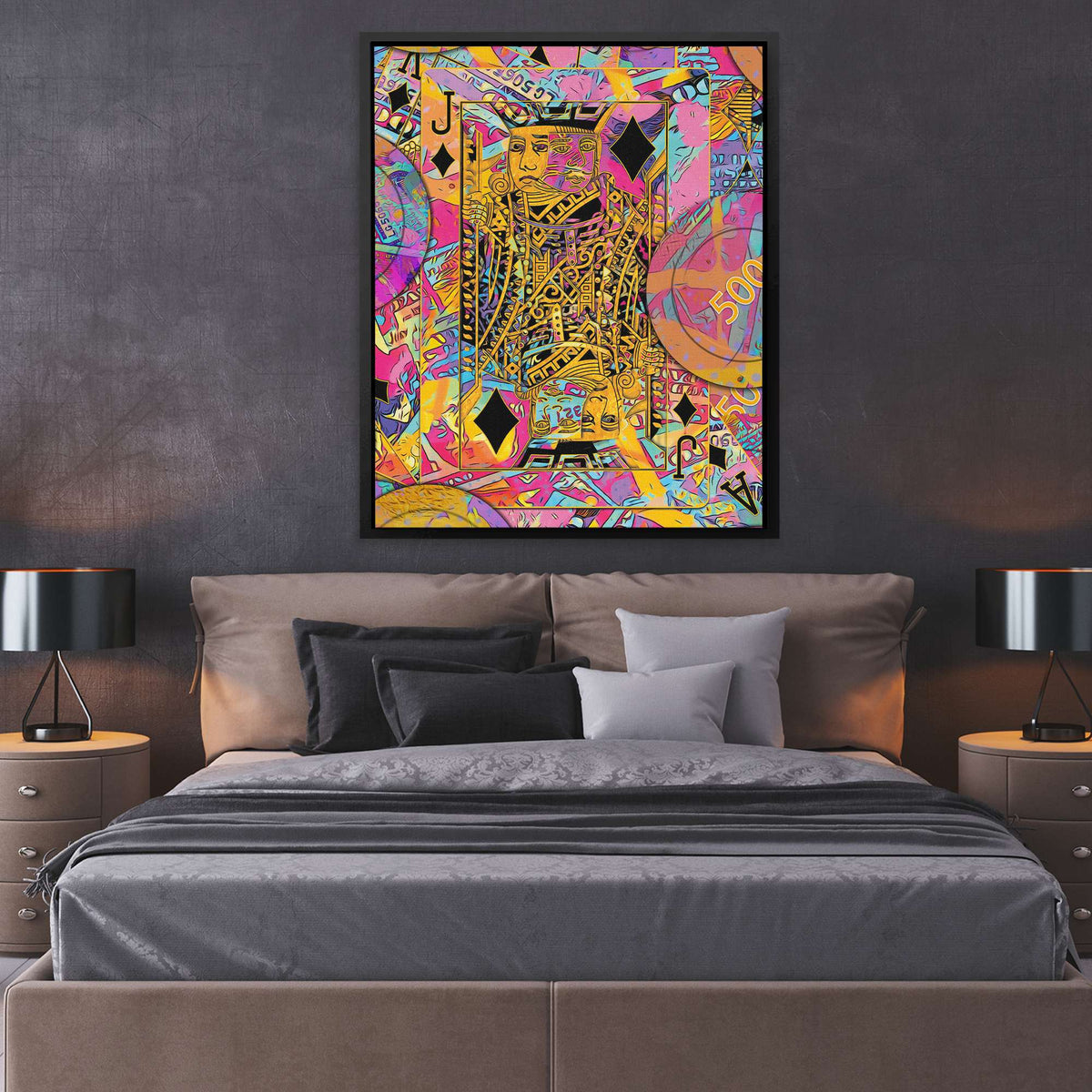 Pink Jack of Diamonds - Luxury Wall Art