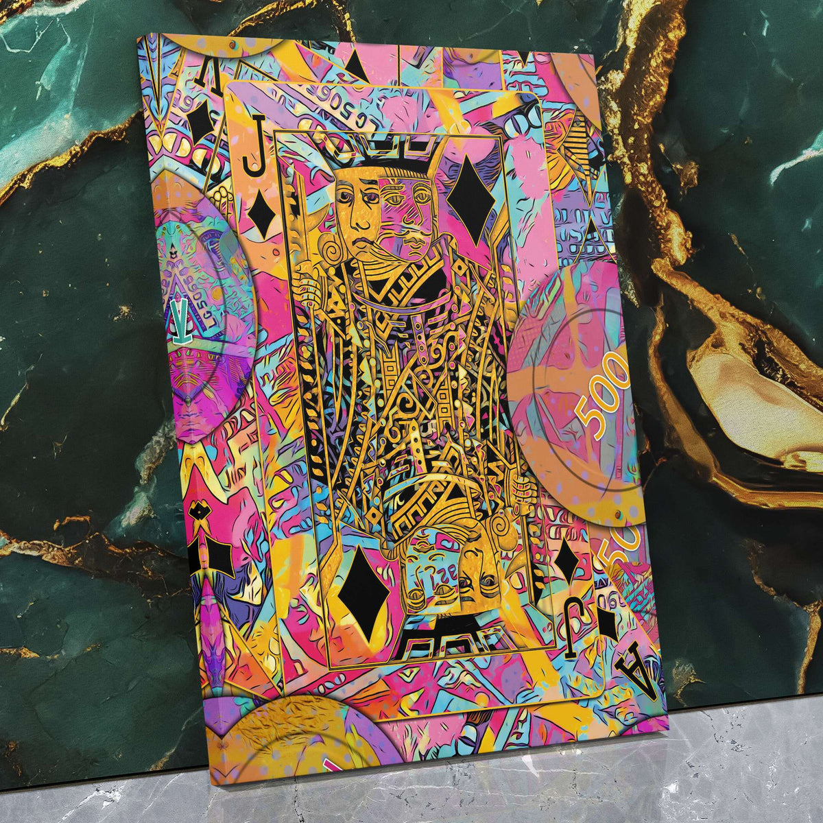 Pink Jack of Diamonds - Luxury Wall Art