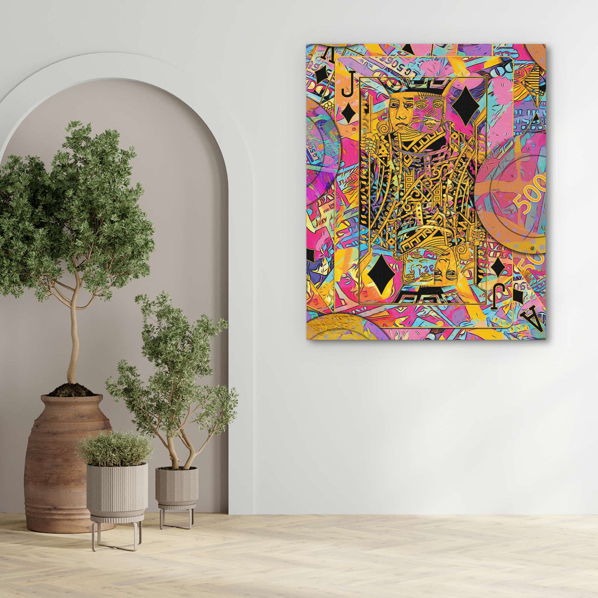 Pink Jack of Diamonds - Luxury Wall Art