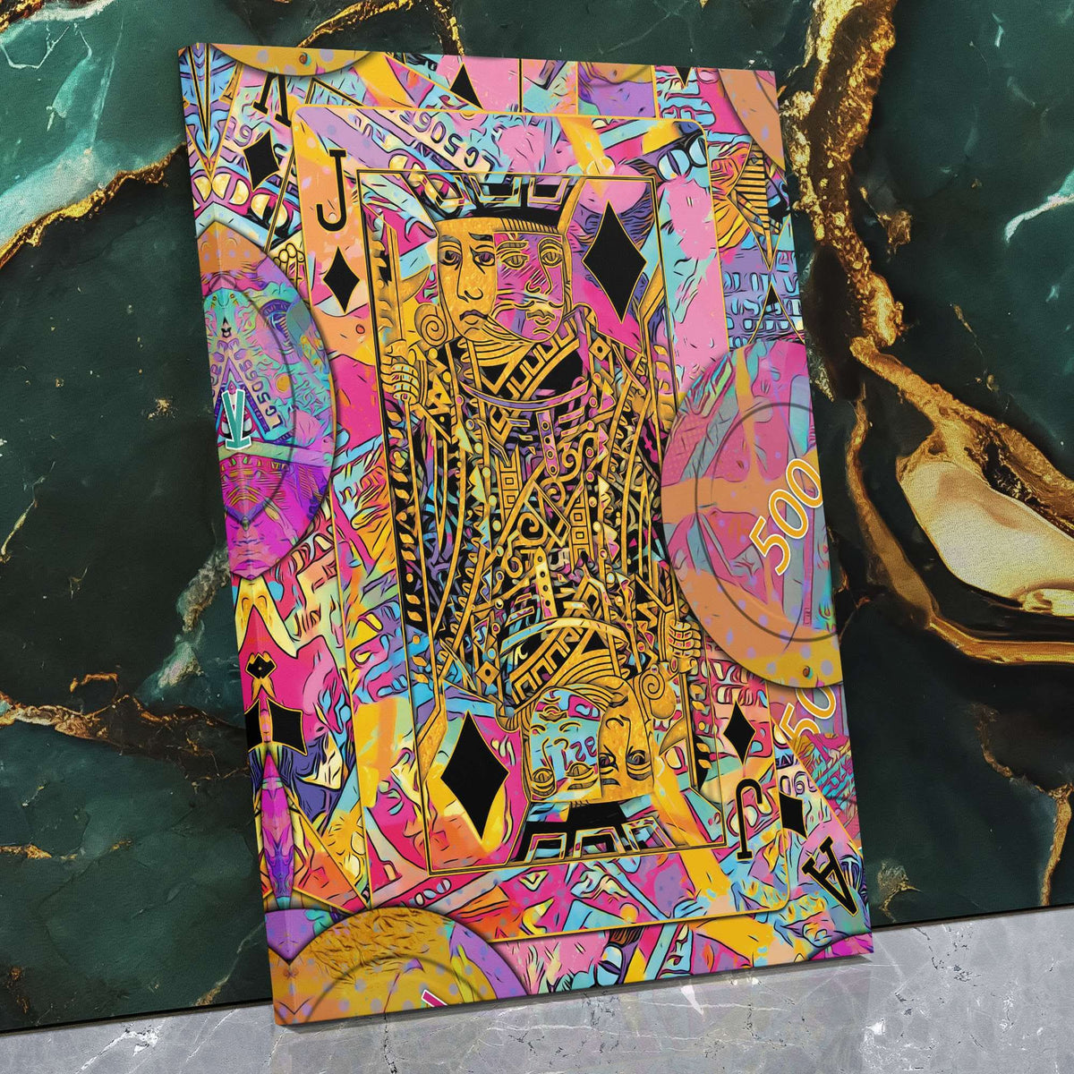 Pink Jack of Diamonds - Luxury Wall Art