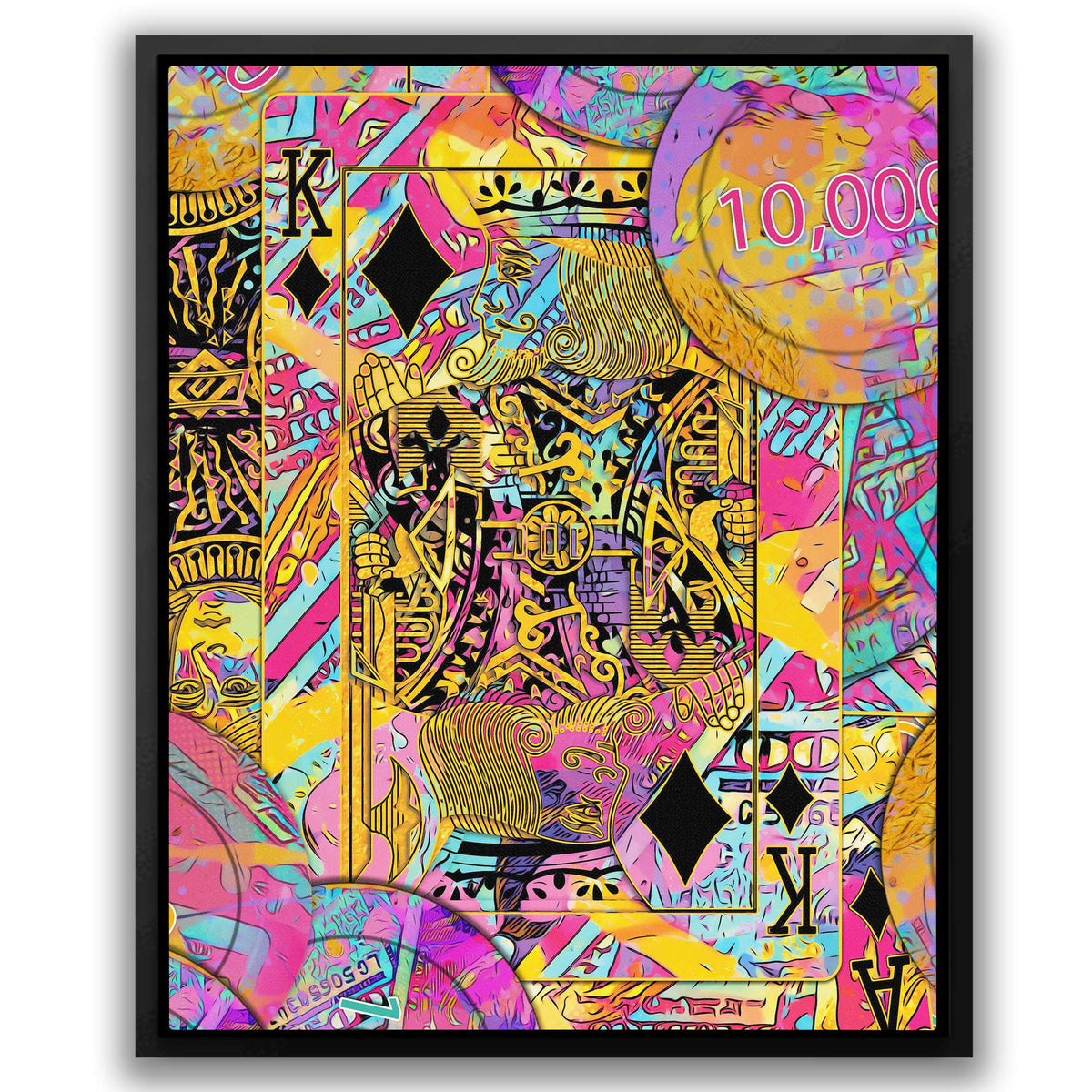 Pink King of Diamonds - Luxury Wall Art