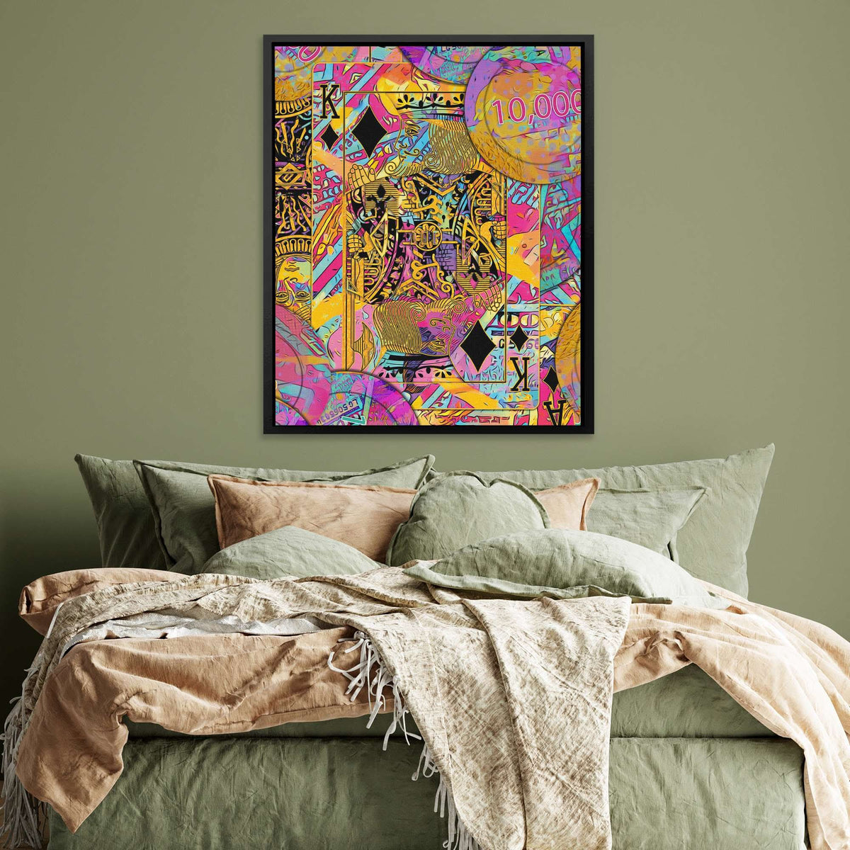 Pink King of Diamonds - Luxury Wall Art
