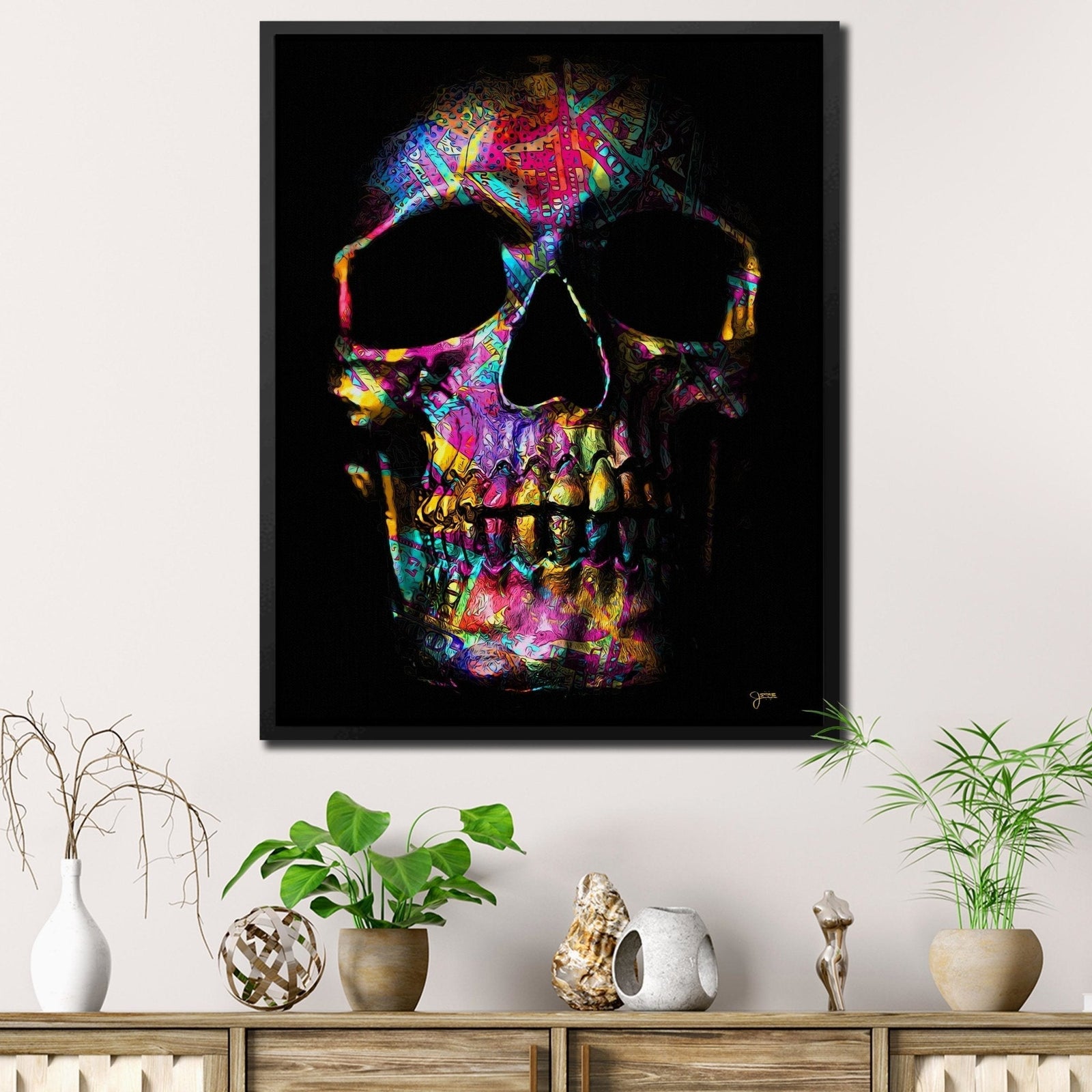 Pink Money Skull - Luxury Wall Art