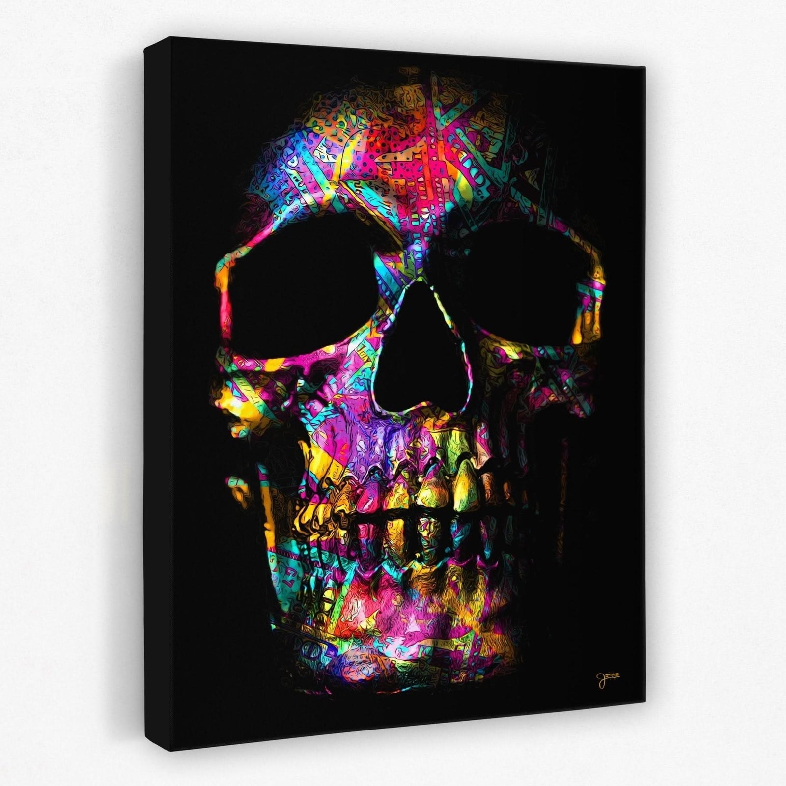 Pink Money Skull - Entrepreneur Canvas Wall Art