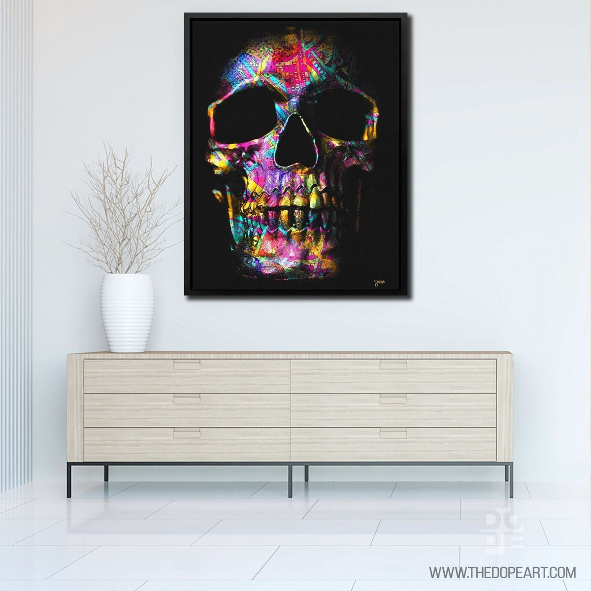 Pink Money Skull - Luxury Wall Art