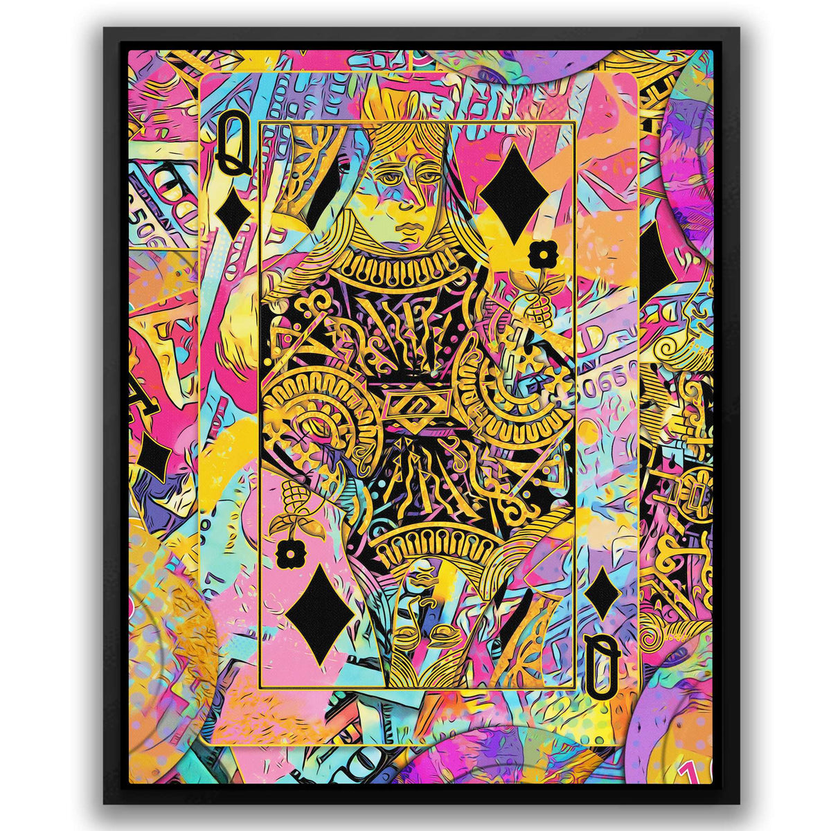 Pink Queen of Diamonds - Luxury Wall Art