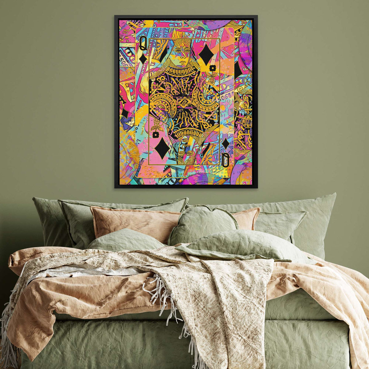 Pink Queen of Diamonds - Luxury Wall Art