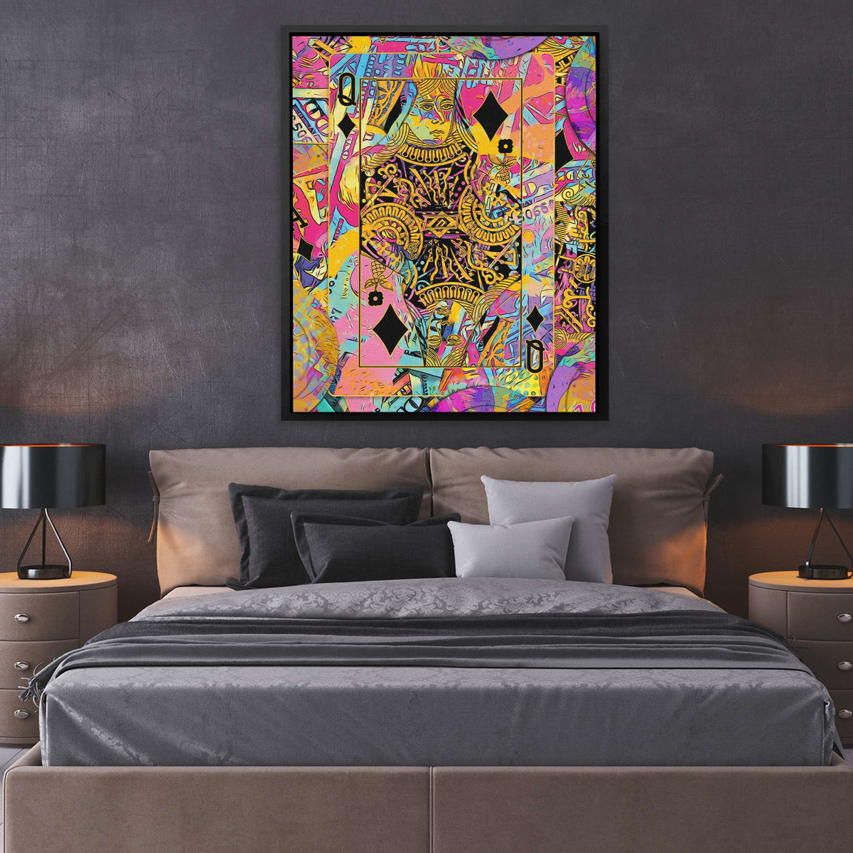 Pink Queen of Diamonds - Luxury Wall Art
