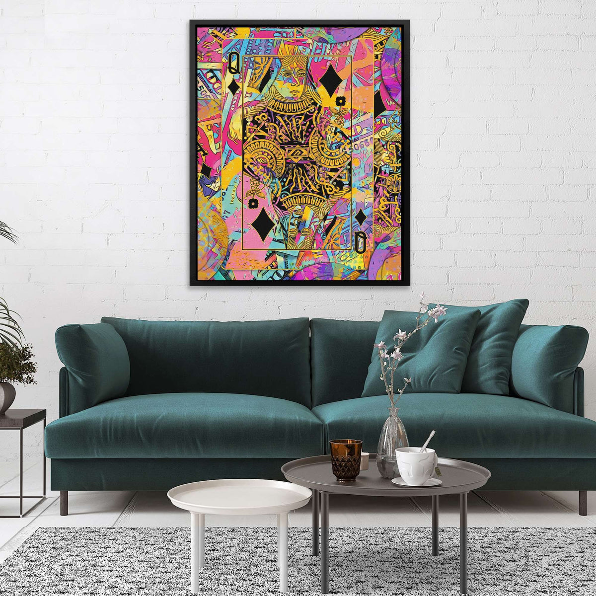 Pink Queen of Diamonds - Luxury Wall Art
