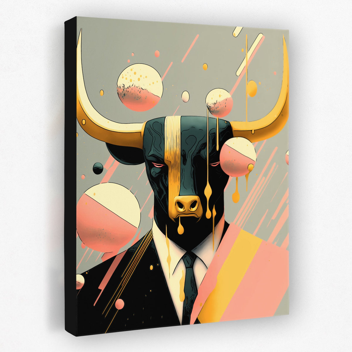 Pink Raining Bull - Luxury Wall Art