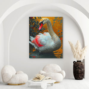 Pink Swan - Luxury Wall Art