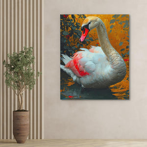 Pink Swan - Luxury Wall Art