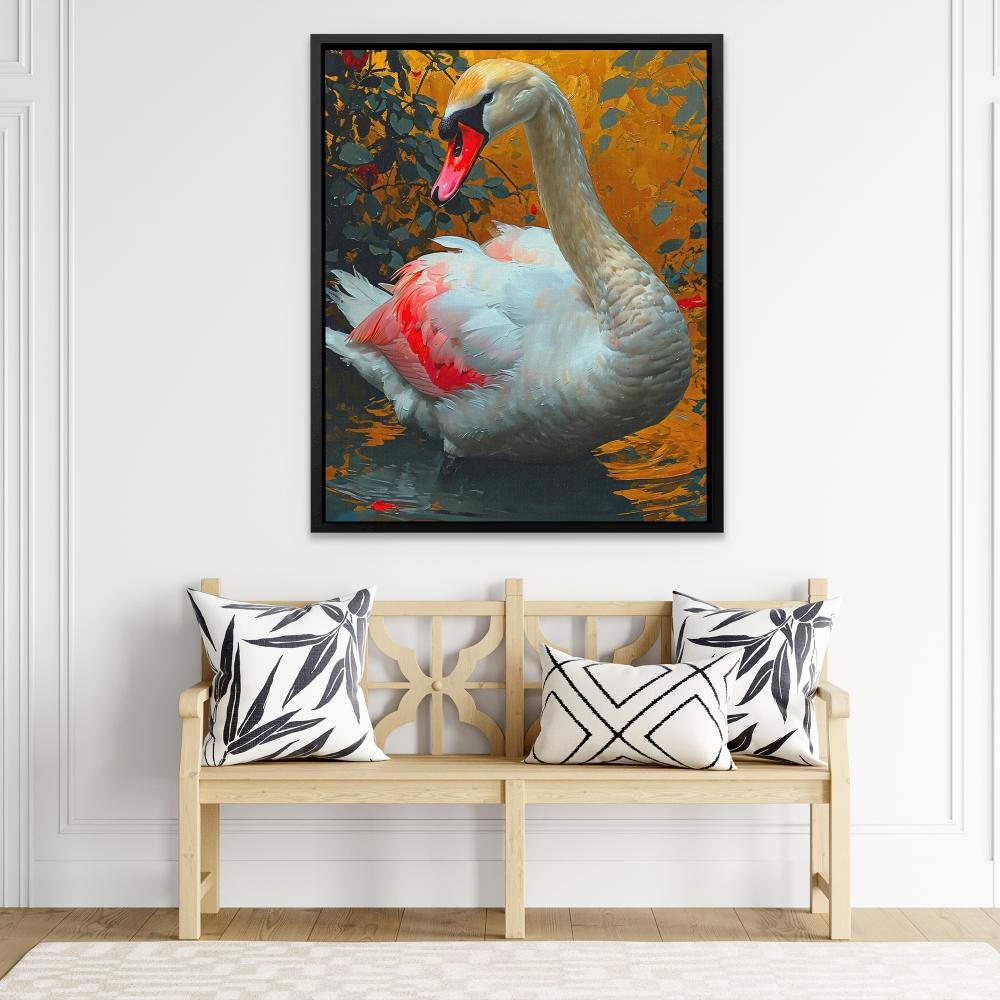 Pink Swan - Luxury Wall Art