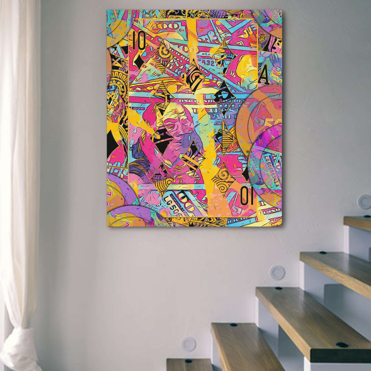 Pink Ten of Diamonds - Luxury Wall Art