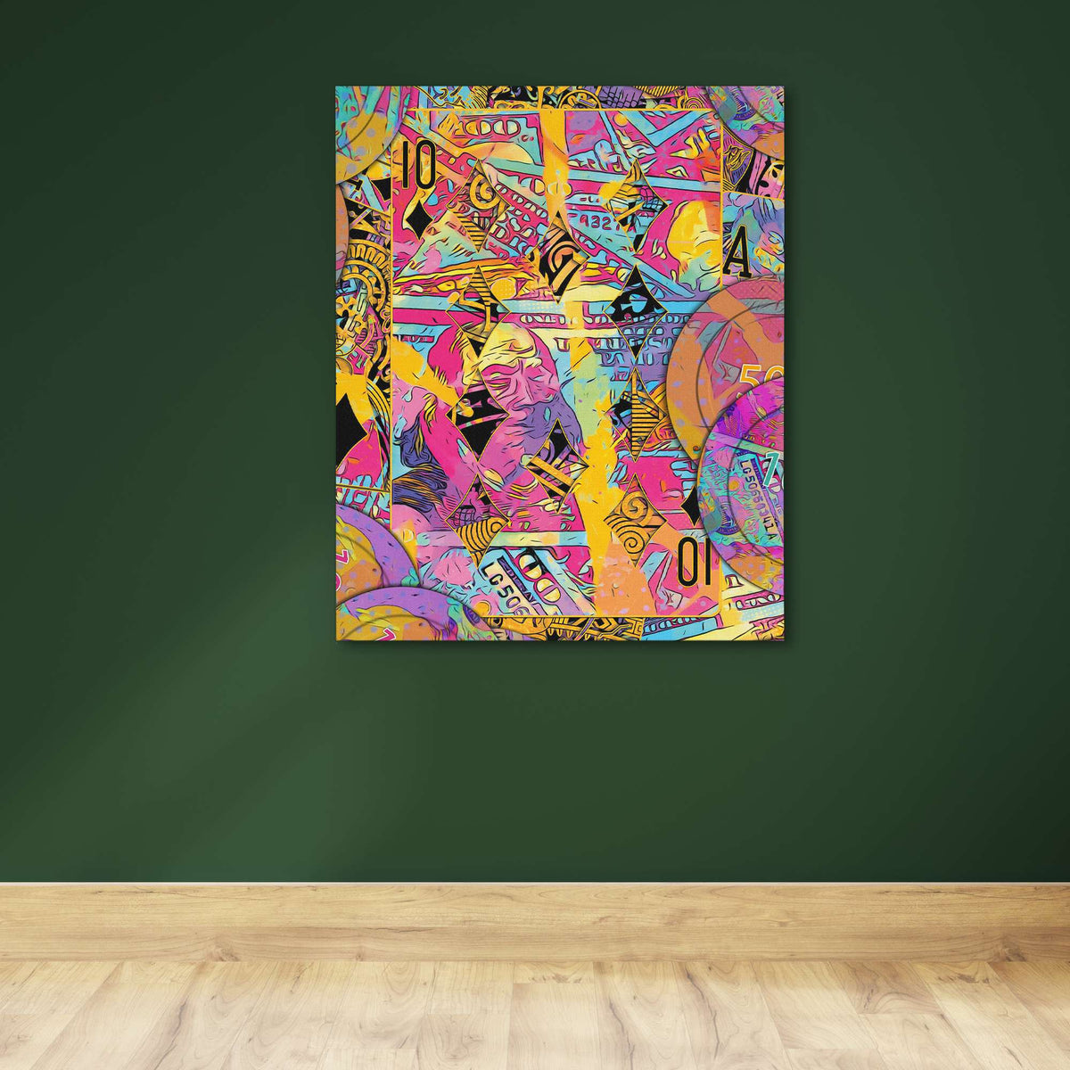 Pink Ten of Diamonds - Luxury Wall Art