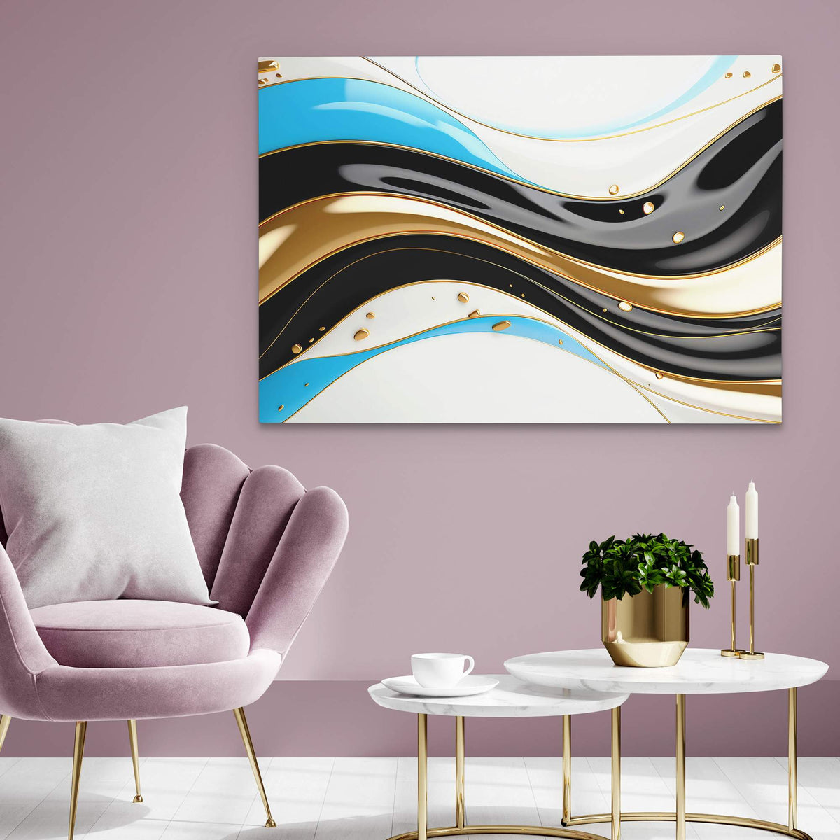 Platinum Glow - Luxury Wall Art