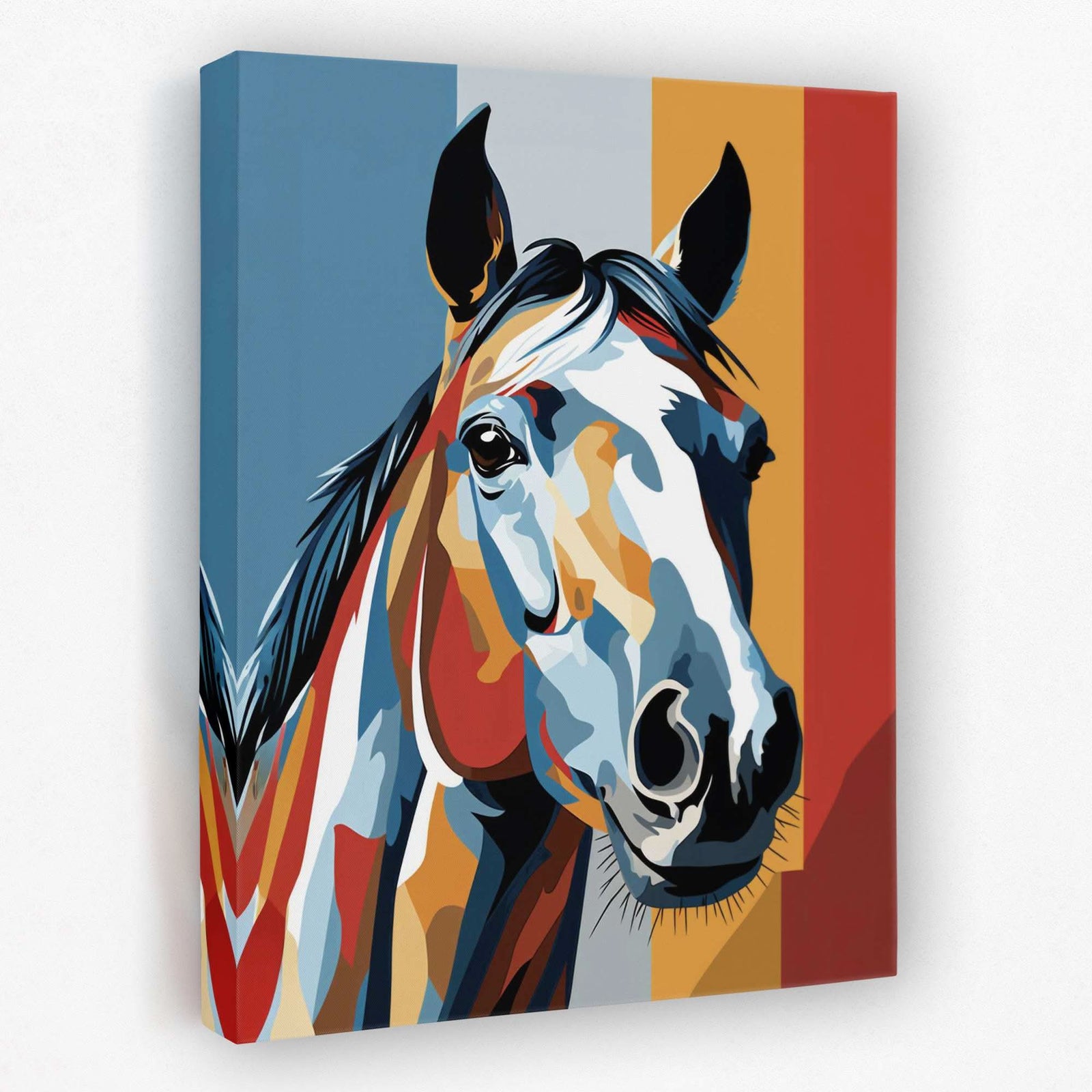 Pop Art Horse - Animals Canvas Wall Art