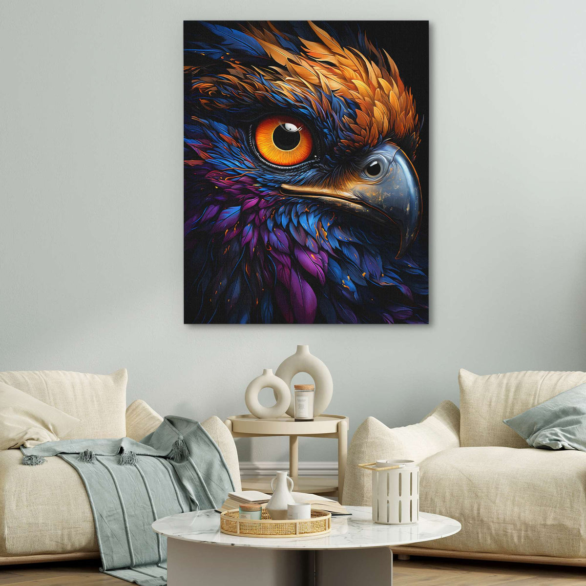 Prismatic Falcon - Luxury Wall Art