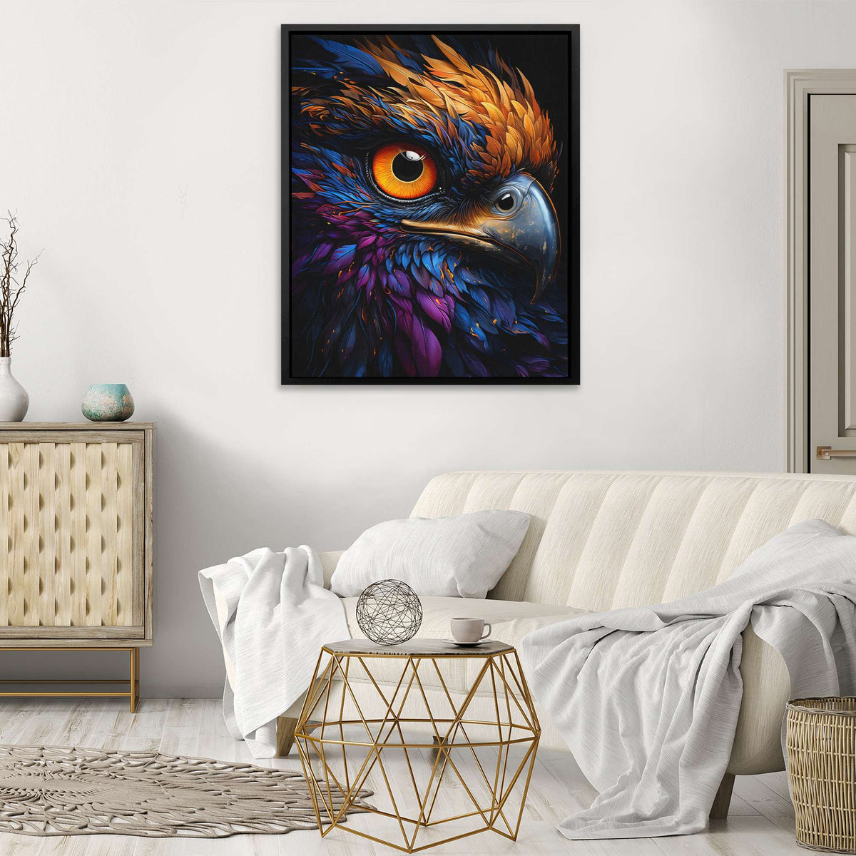 Prismatic Falcon - Luxury Wall Art