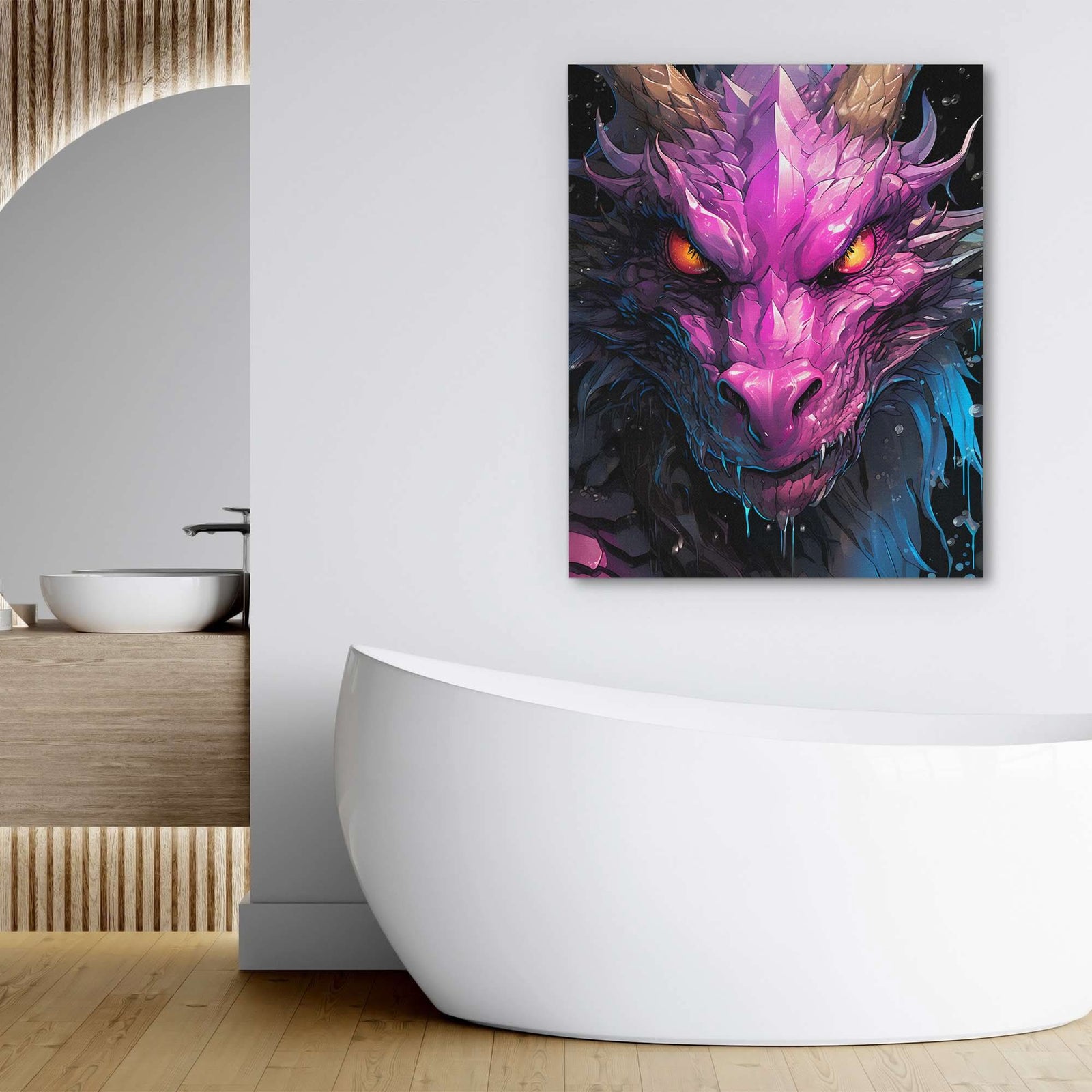 Purple Dragon - Dragon Canvas Wall Art
