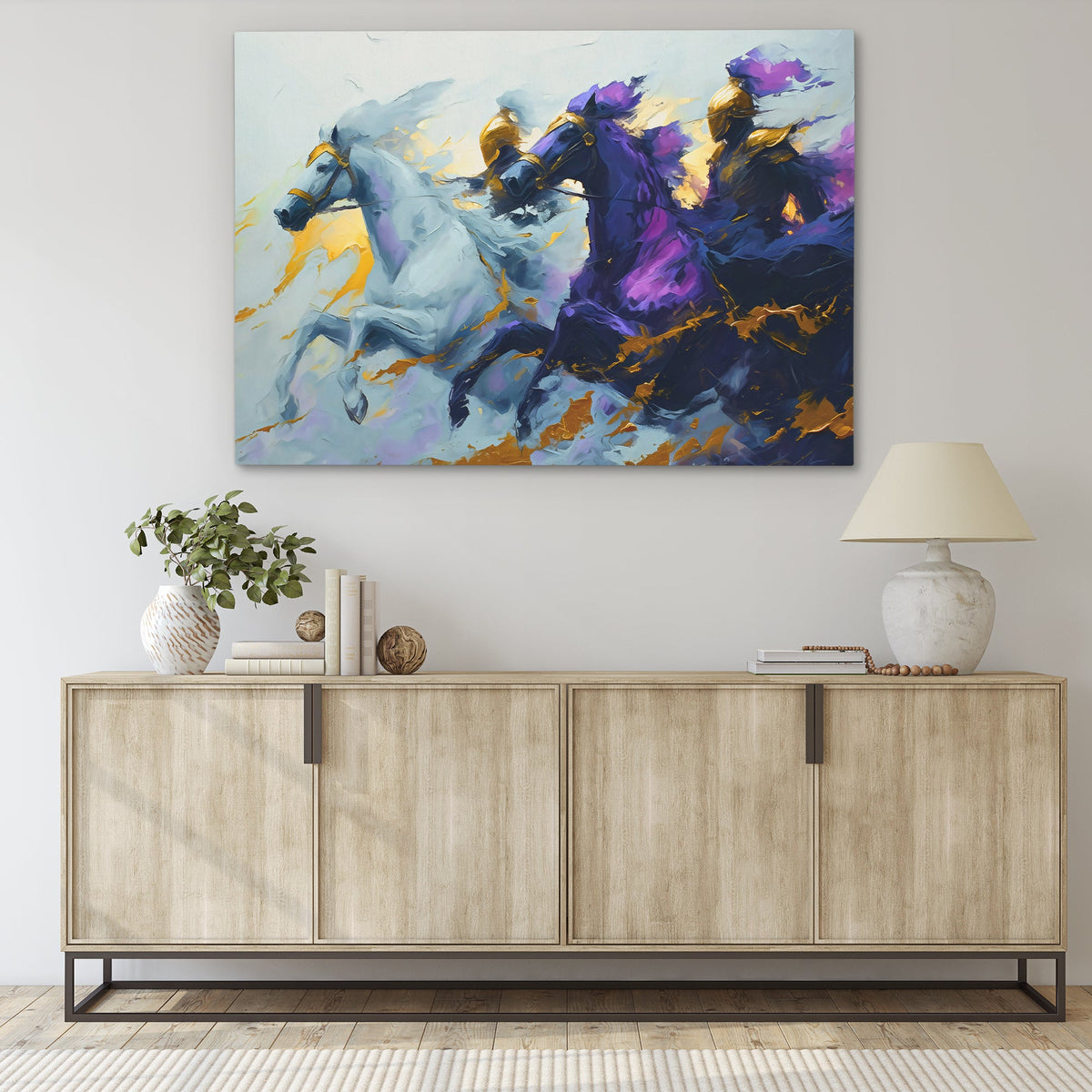 Purple Knights - Luxury Wall Art