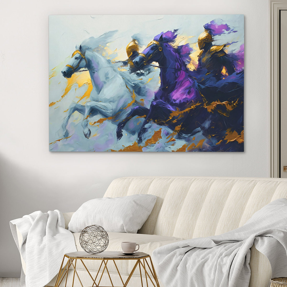 Purple Knights - Luxury Wall Art