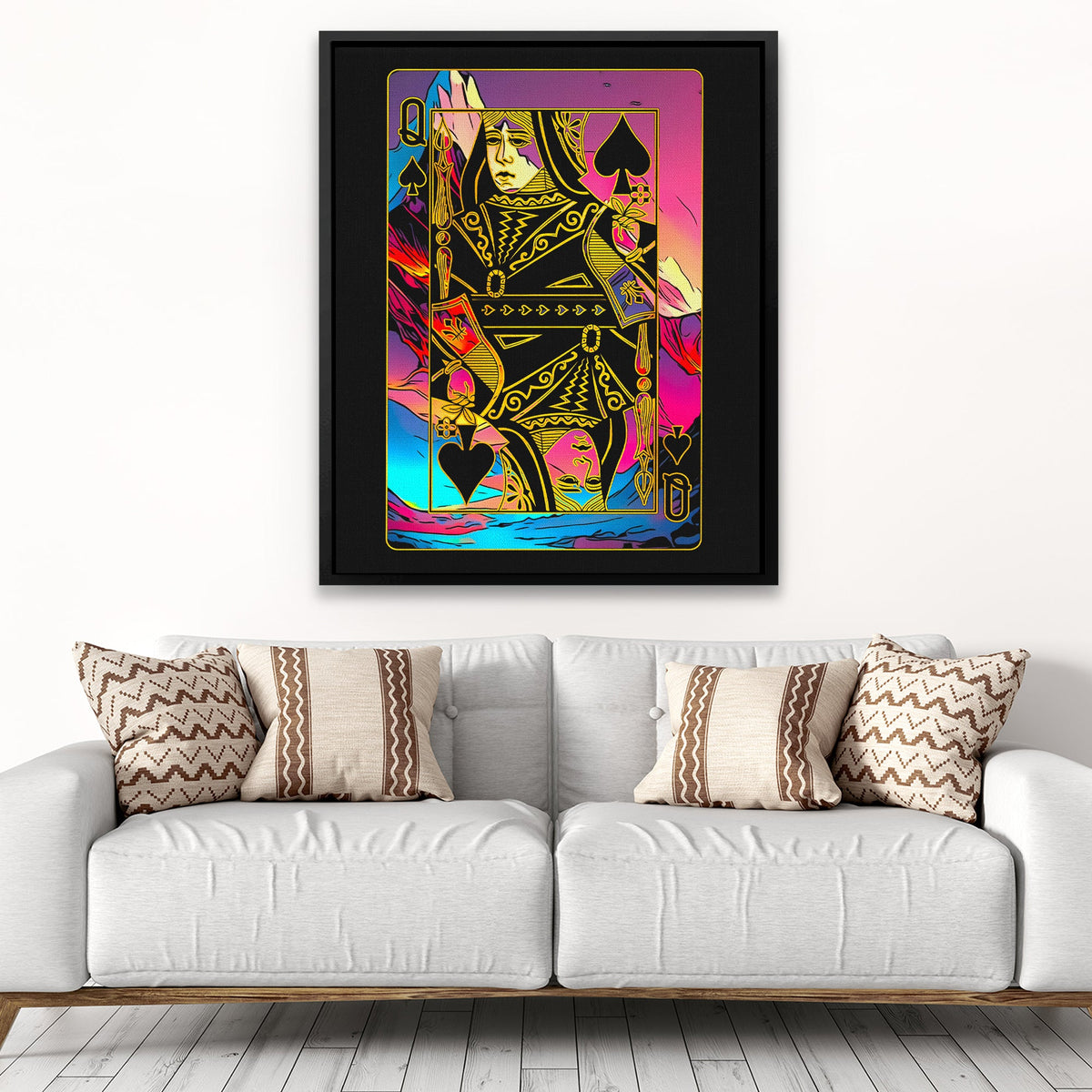 Queen of Spades Pink - Luxury Wall Art