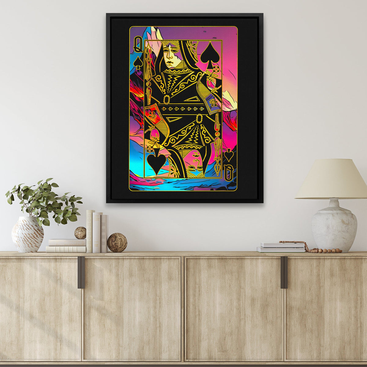 Queen of Spades Pink - Luxury Wall Art