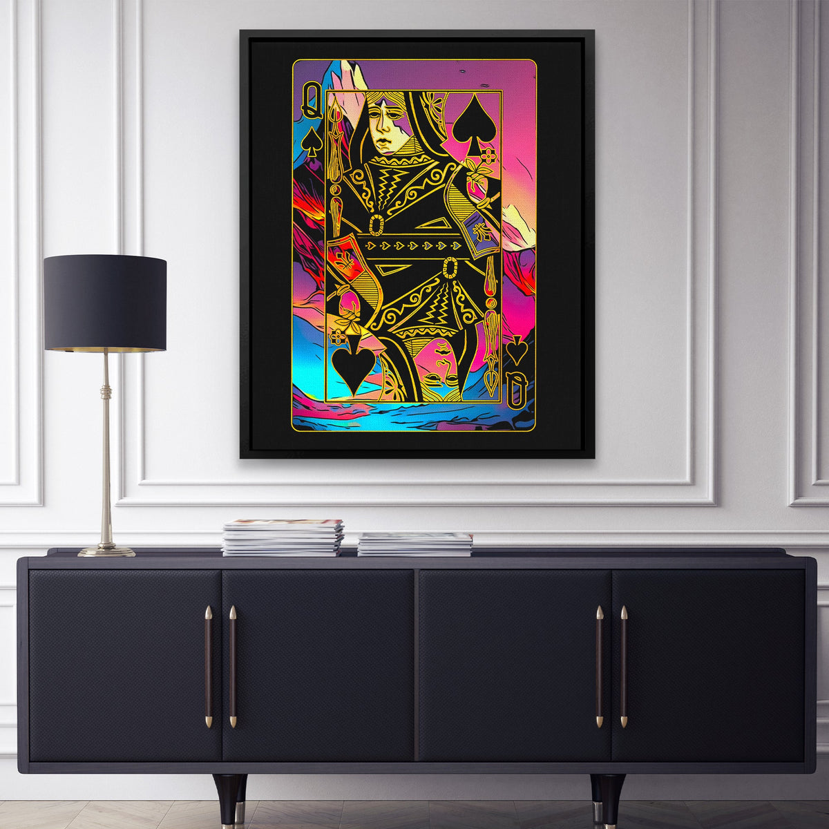 Queen of Spades Pink - Luxury Wall Art