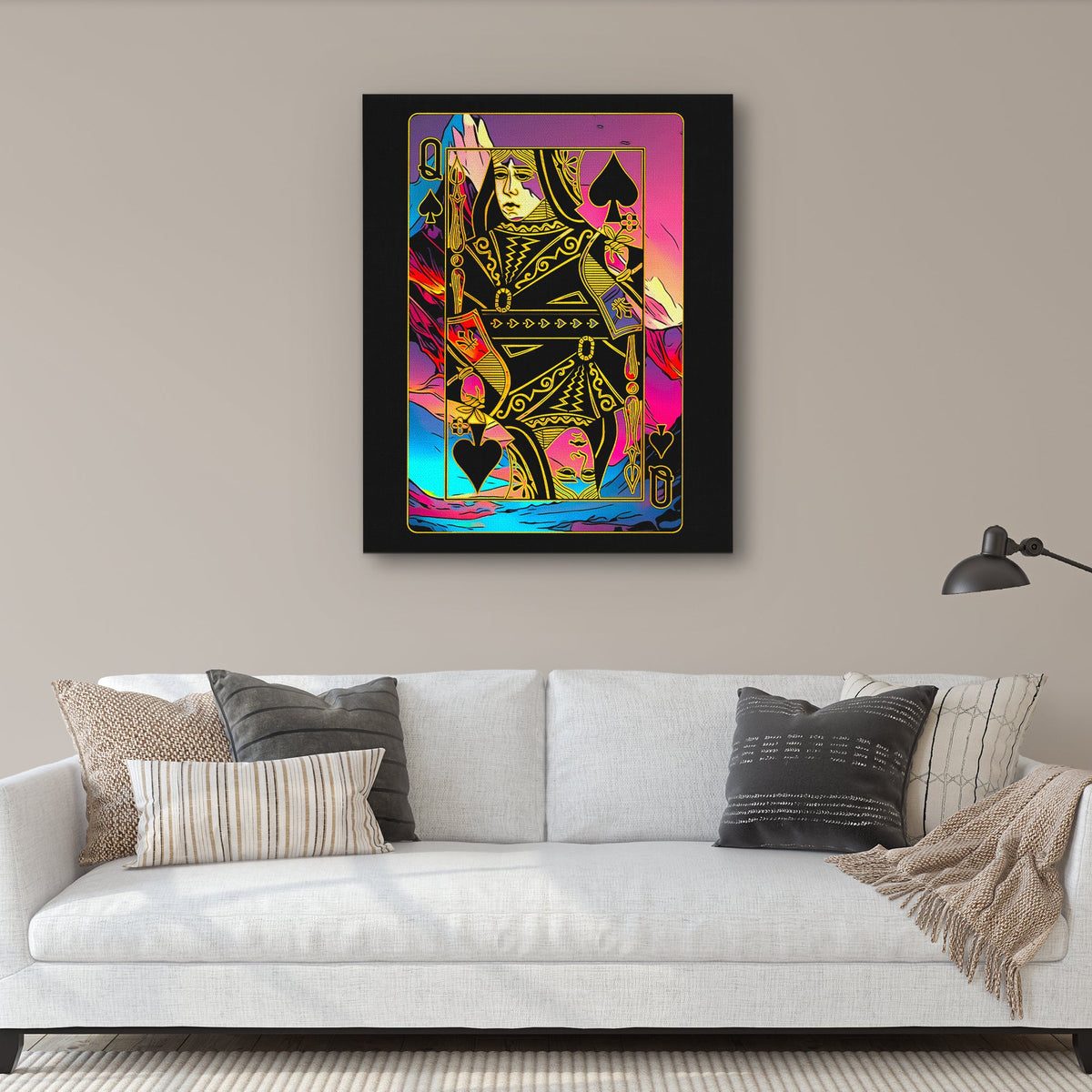 Queen of Spades Pink - Luxury Wall Art