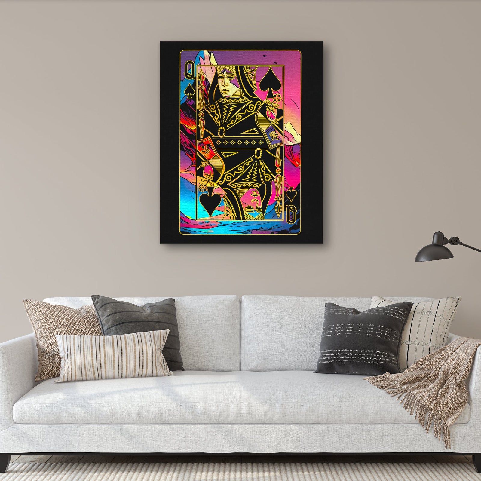 Queen of Spades Pink - Luxury Wall Art