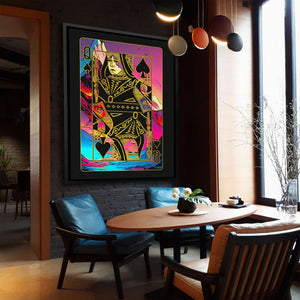 Queen of Spades Pink - Luxury Wall Art