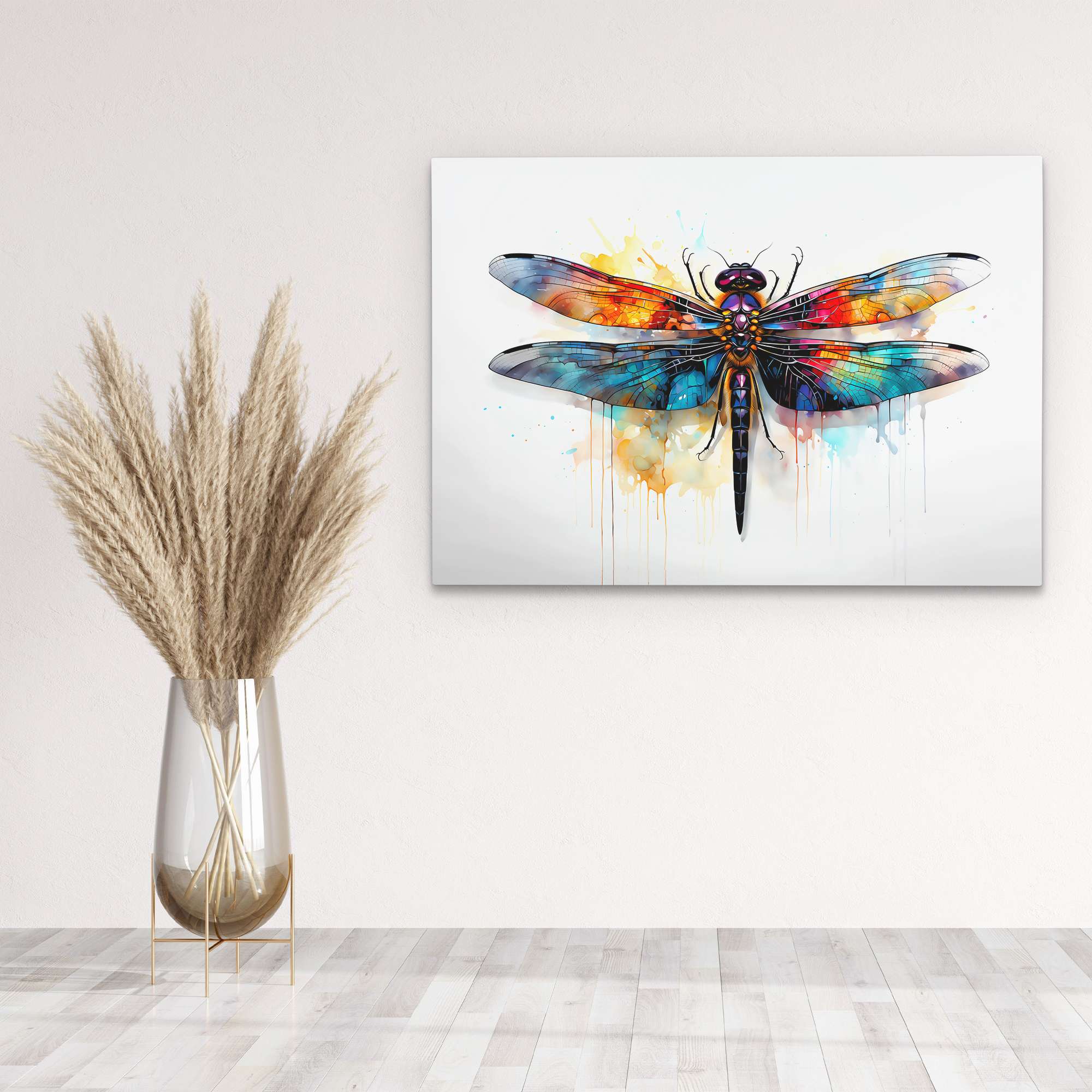 Rainbow Dragonfly - Luxury Wall Art