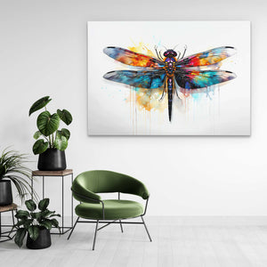 Rainbow Dragonfly - Luxury Wall Art