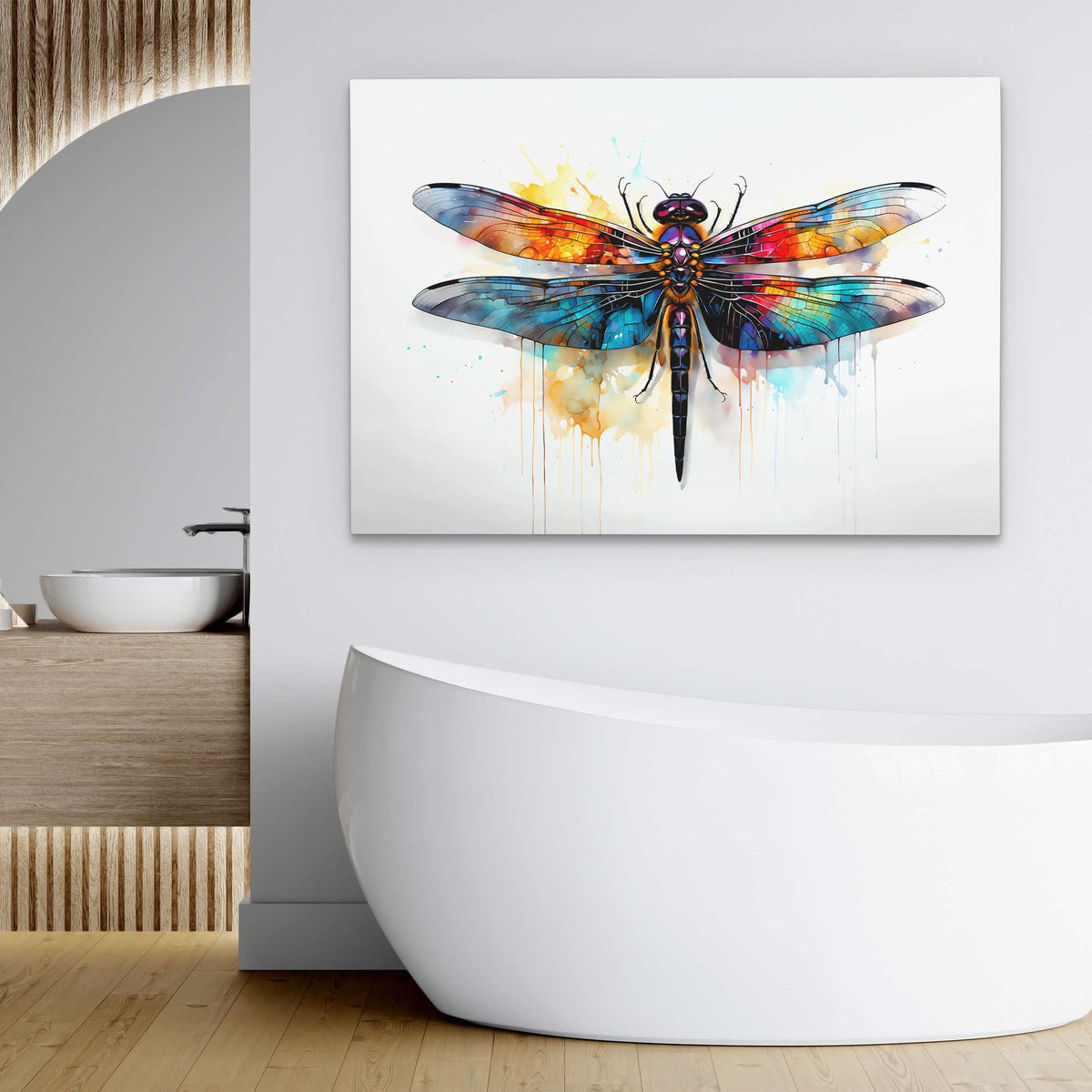 Rainbow Dragonfly - Luxury Wall Art