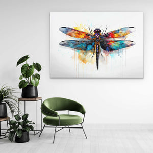 Rainbow Dragonfly - Luxury Wall Art