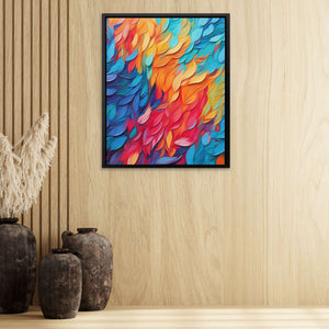Rainbow Feather Symphony - Luxury Wall Art