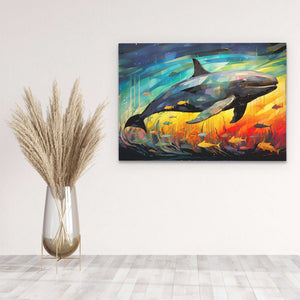 Rainbow Grey Whale - Luxury Wall Art