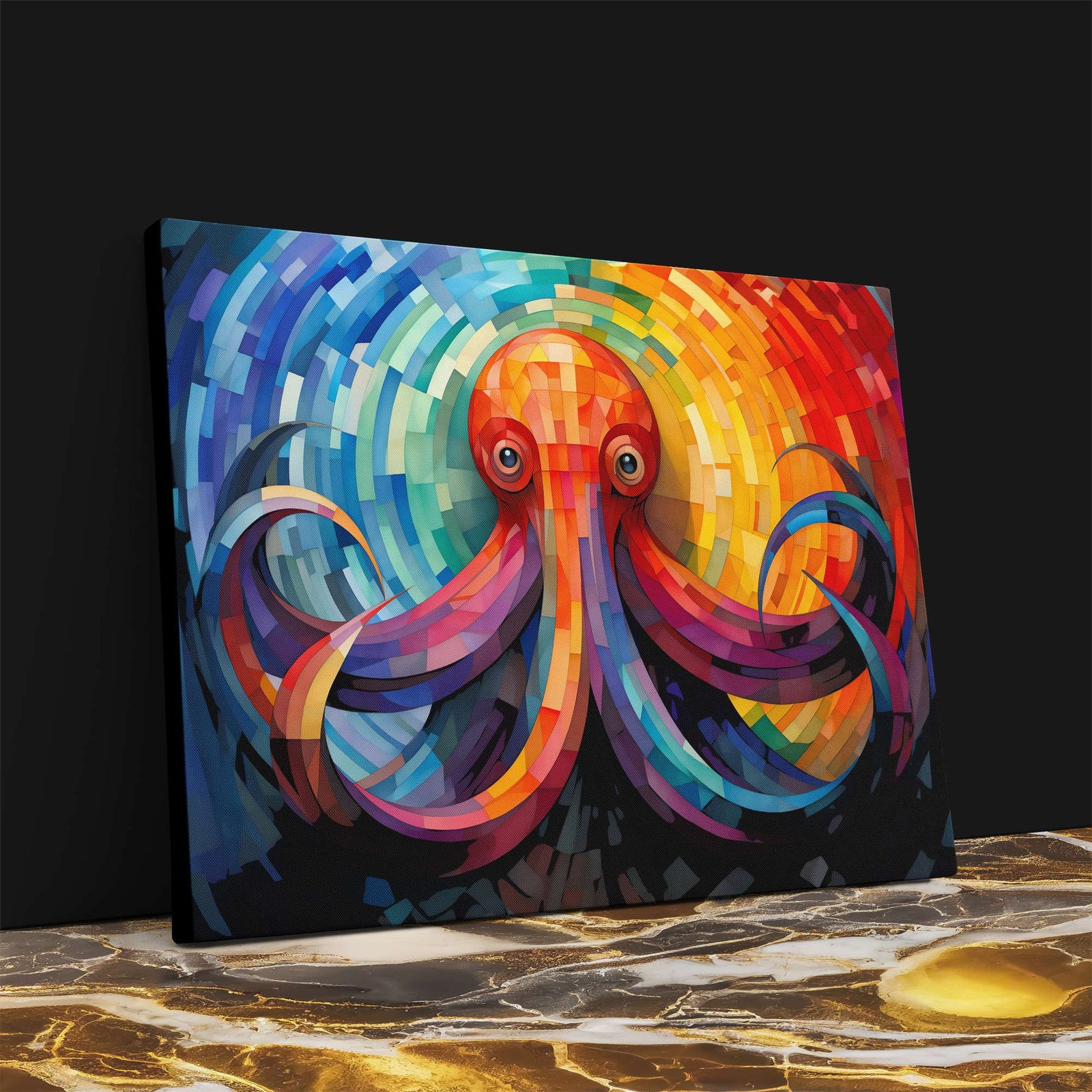 Rainbow Octopus - Luxury Wall Art