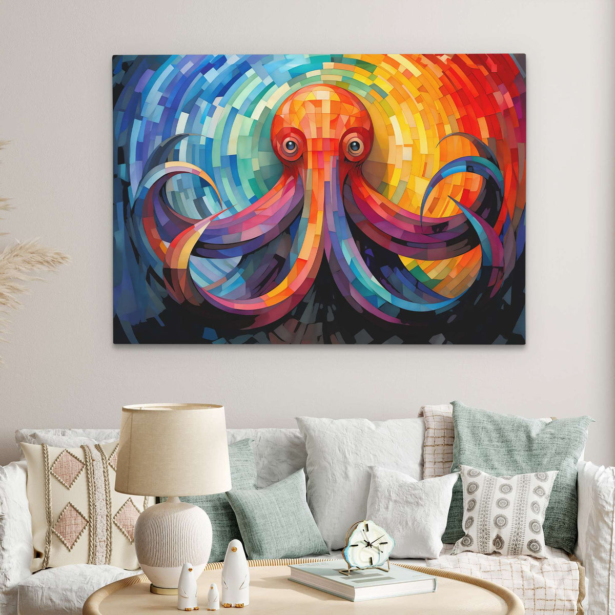 Rainbow Octopus - Luxury Wall Art