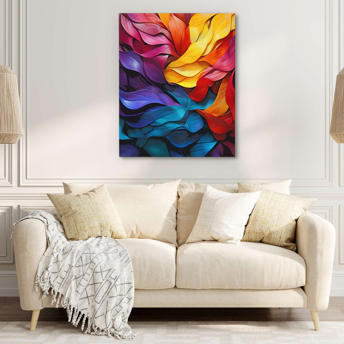 Rainbow Ribbons - Luxury Wall Art