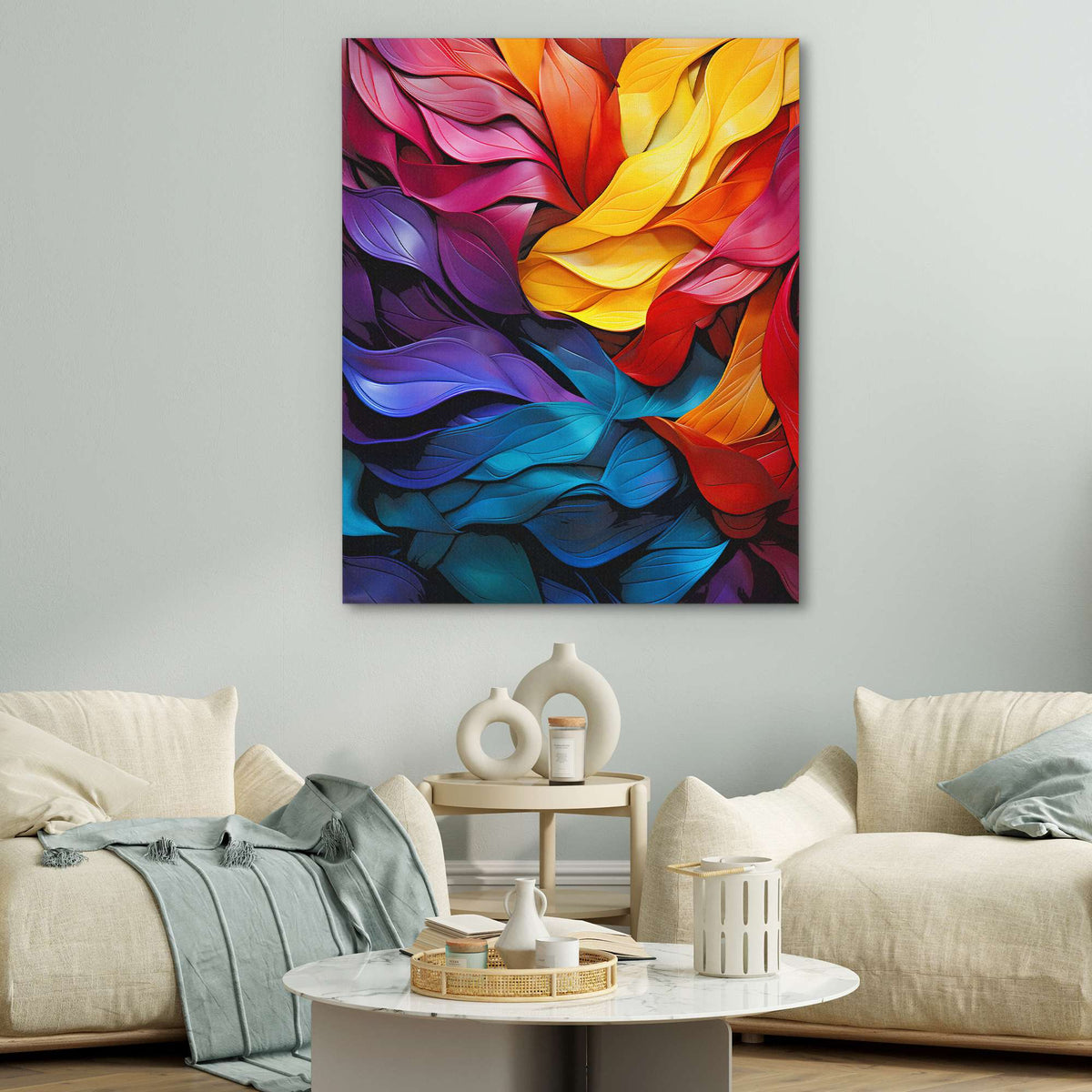 Rainbow Ribbons - Luxury Wall Art