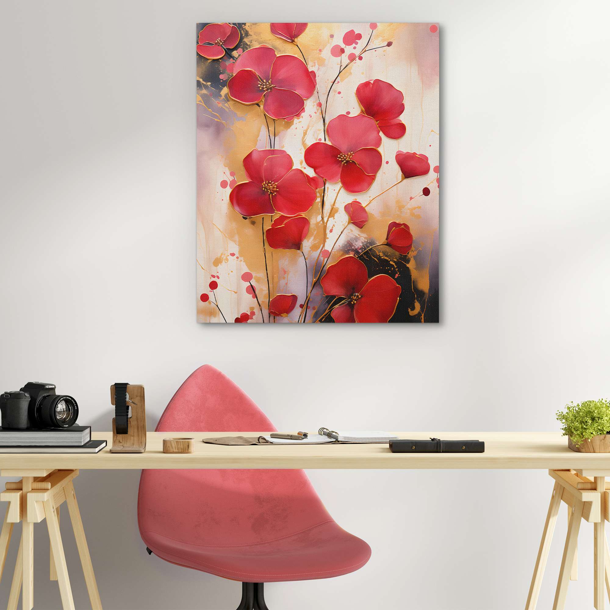 Red Flowers - Luxury Wall Art