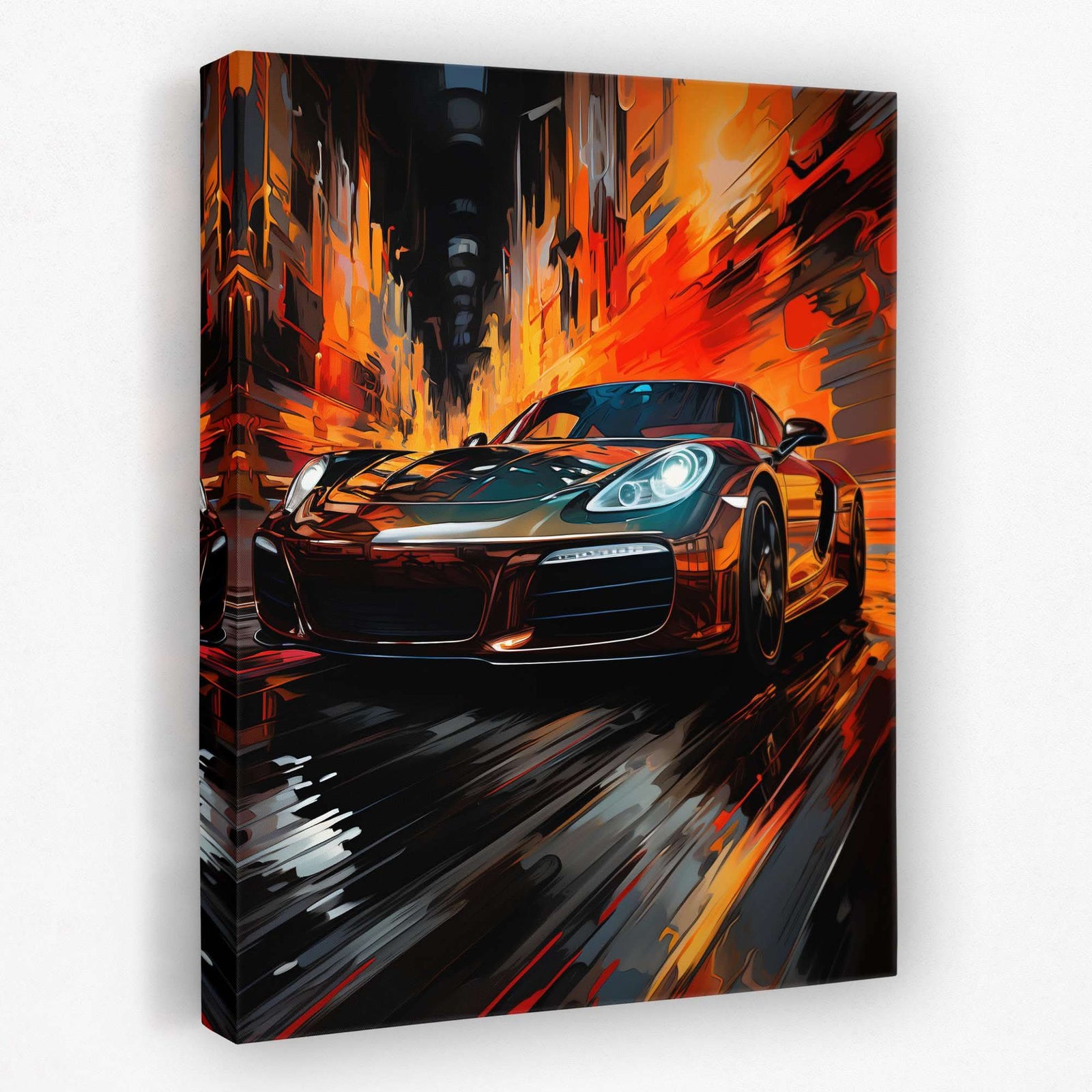 Red Lights - Automotive Canvas Wall Art